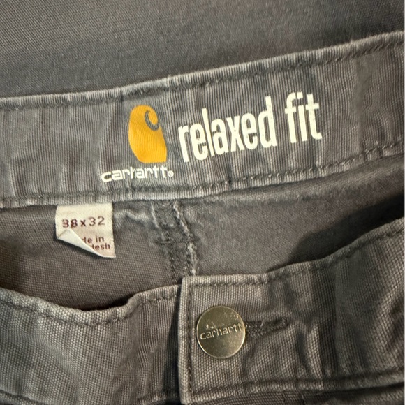 Carhartt Relaxed Fit Work Pants Gray Utility Canvas 38x30 - Picture 6 of 7